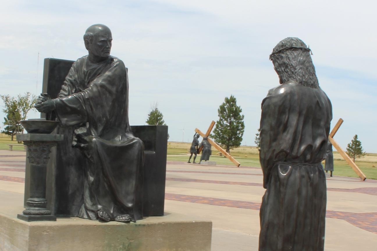 Station 1 at the Cross of Our Lord Jesus Christ in Groom, Texas.